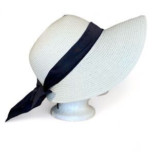 Summer Sun Hat Straw Beach Hat from Wonderful Daidem One Size Fits Most